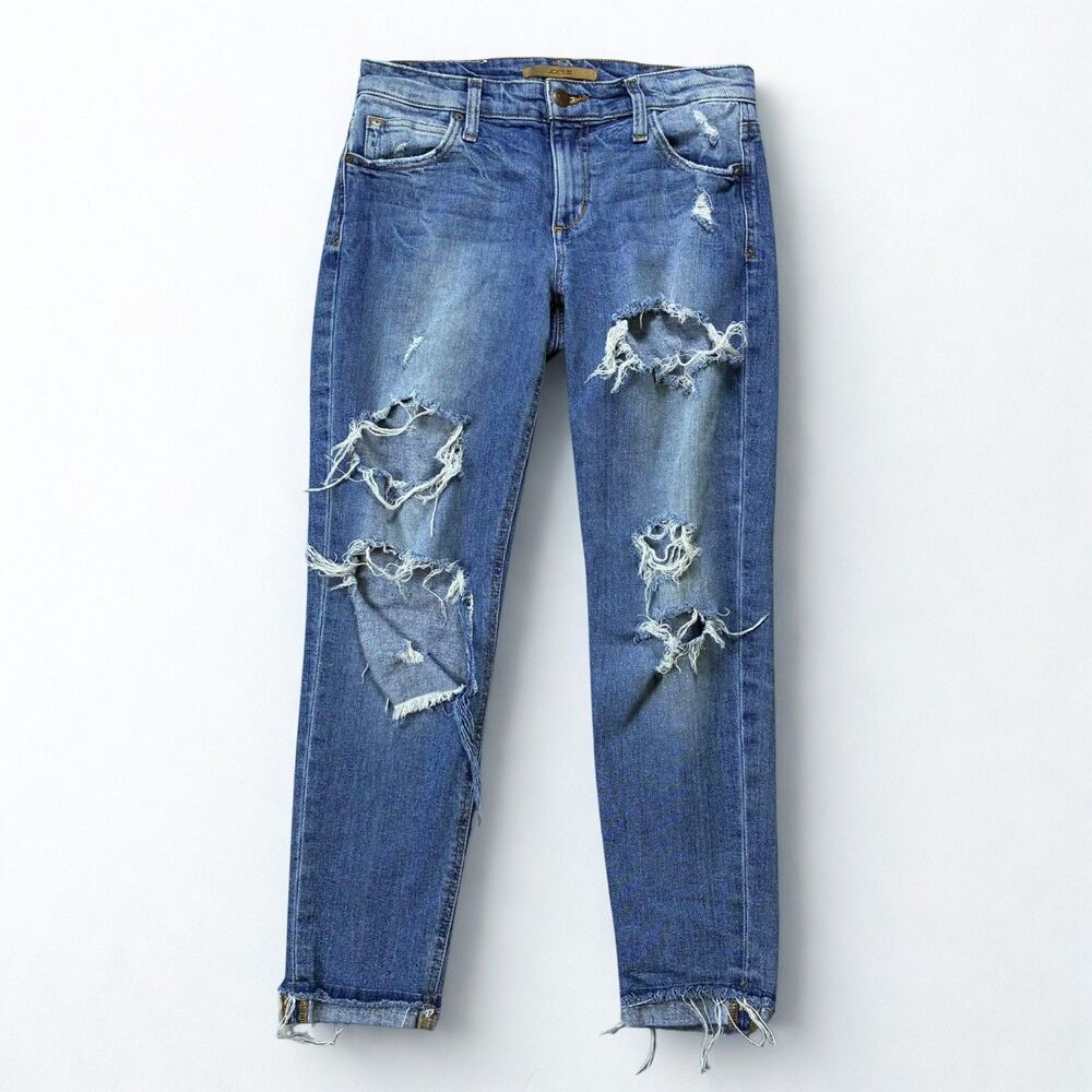 Joe’s Jeans Jeans Womens 24 The Billie Boyfriend Slim Ankle Distressed Raw Hem